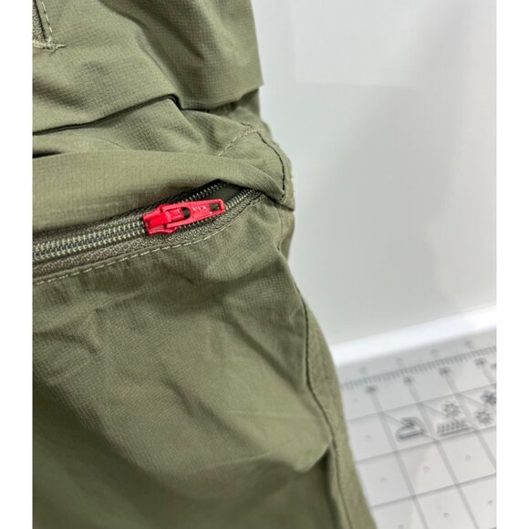 Columbia Men’s Convertible Cargo Pants Olive Green 36x32 Nylon Belted Lightweigh - Picture 8 of 9